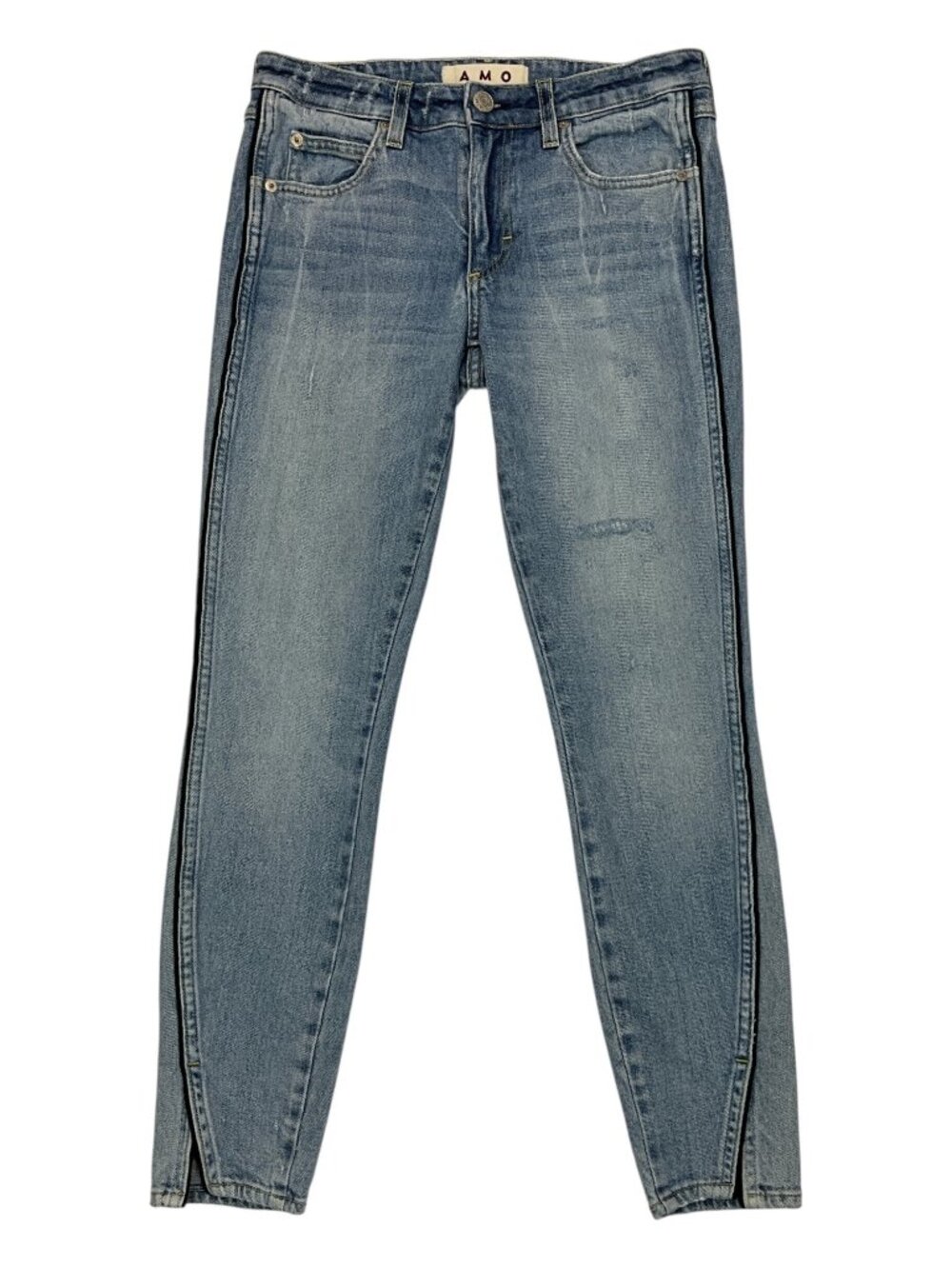 Amo Revolve Twist With Piping Jeans 27 Blue Sweet Cheeks Skinny
